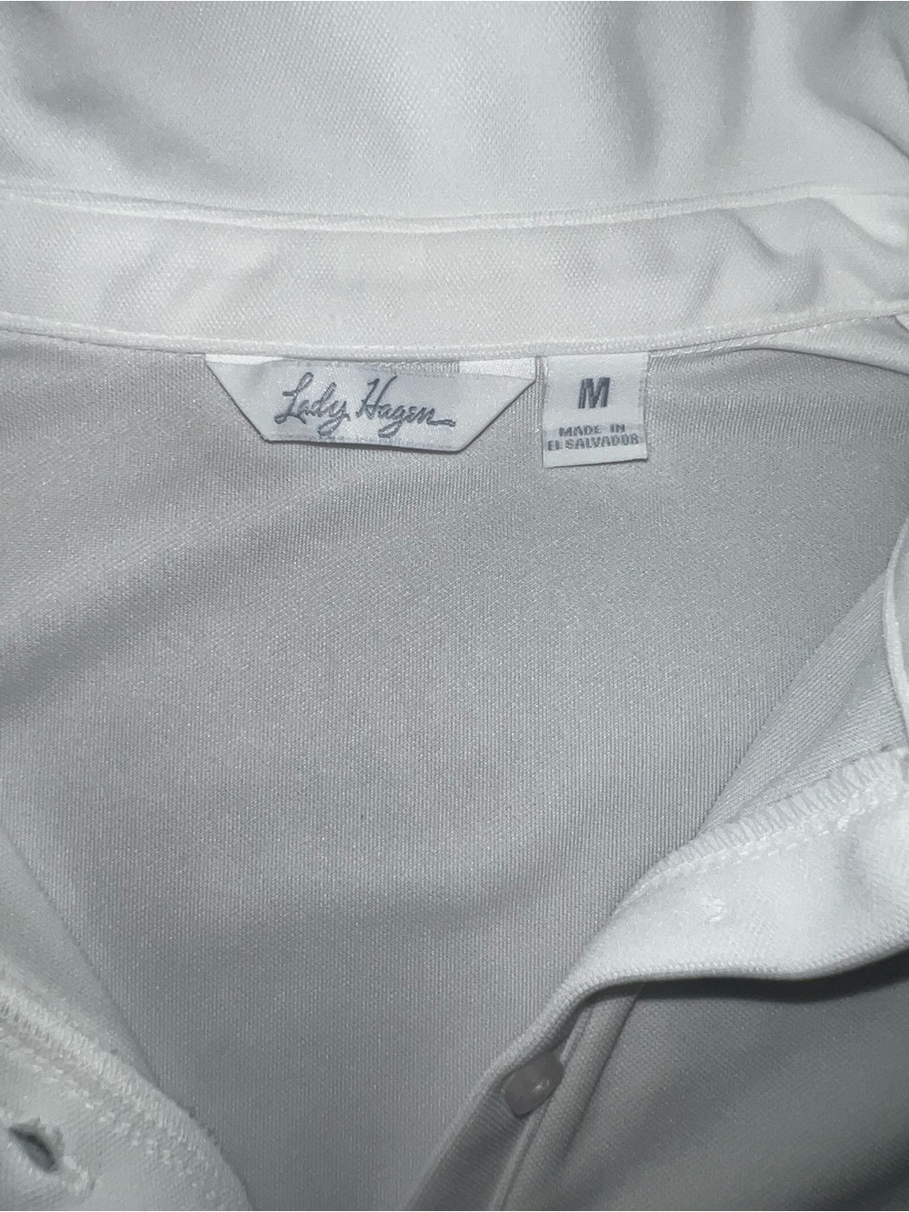 Lady Hagen White Sleeveless Polo Tank - Picture 2 of 3